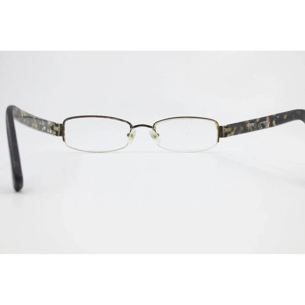 Dereon DOC 308 Eyeglasses Bronze Tortoise Rhinestone Rectangle Frames 53-19-140